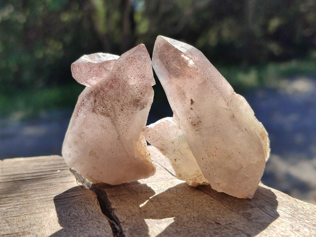 Natural Amethyst Smokey Quartz Crystals x 25 From Brandberg, Namibia - Toprock Gemstones and Minerals 