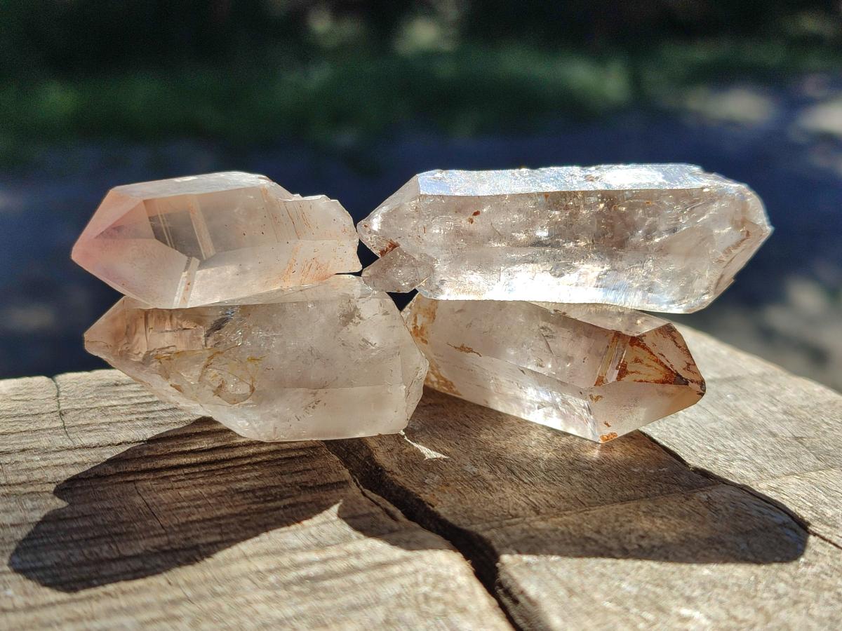 Natural Amethyst Smokey Quartz Crystals x 25 From Brandberg, Namibia - Toprock Gemstones and Minerals 