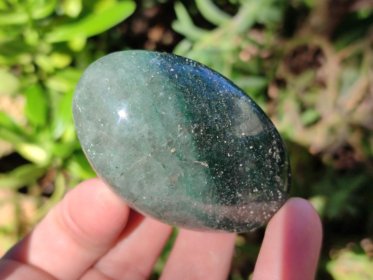Polished Fuchsite Quartz Galets x 35 From Andakatany, Madagascar - Toprock Gemstones and Minerals 
