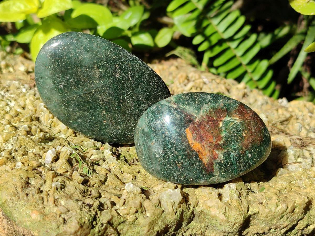 Polished Fuchsite Quartz Galets x 35 From Andakatany, Madagascar - Toprock Gemstones and Minerals 