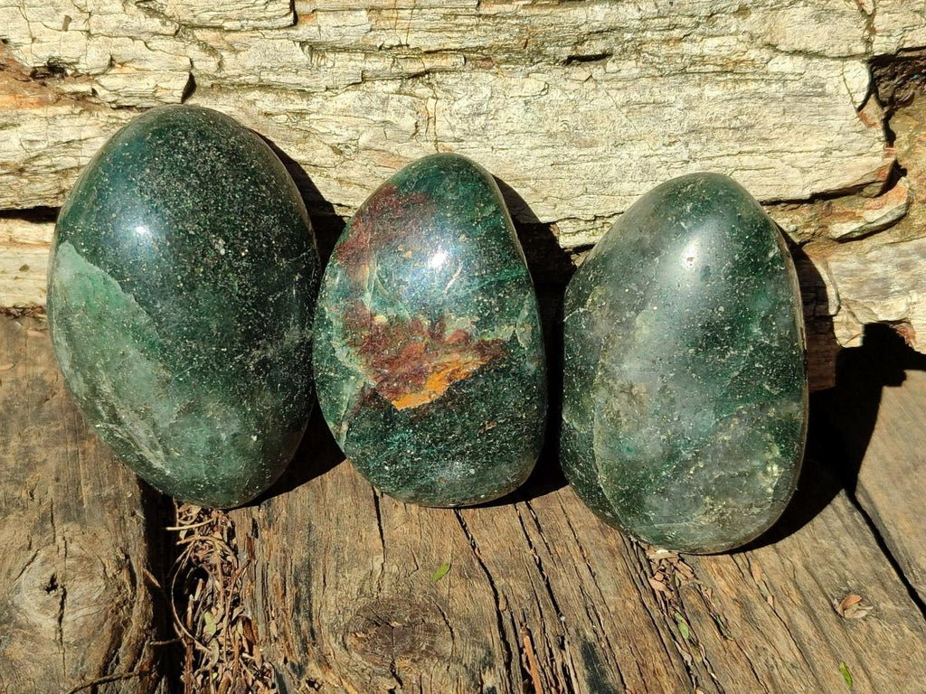 Polished Fuchsite Quartz Galets x 35 From Andakatany, Madagascar - Toprock Gemstones and Minerals 