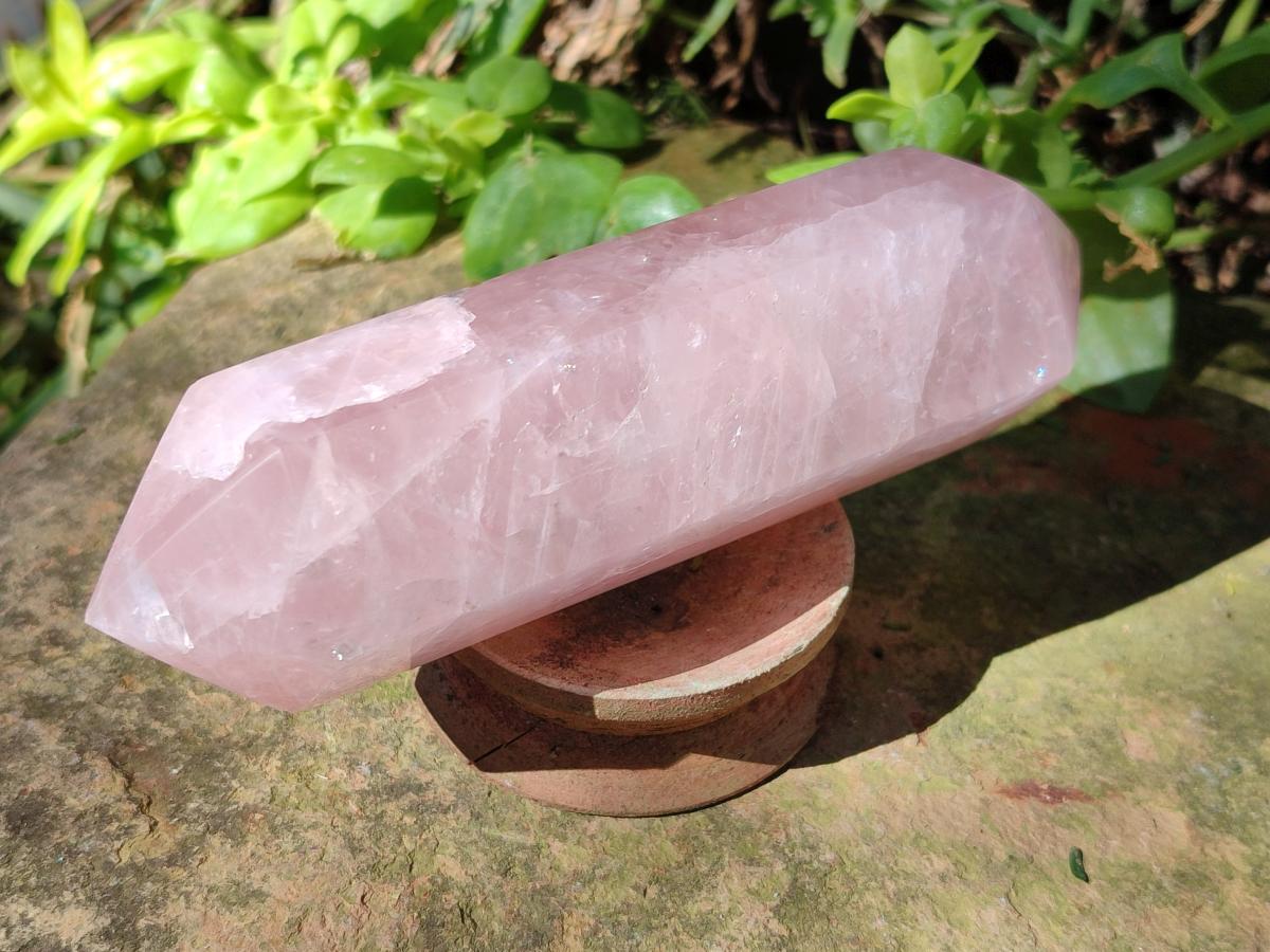 Polished Double Terminated Gemmy Rose Quartz Crystals x 4 From Madagascar - Toprock Gemstones and Minerals 