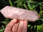 Polished Double Terminated Gemmy Rose Quartz Crystals x 4 From Madagascar - Toprock Gemstones and Minerals 
