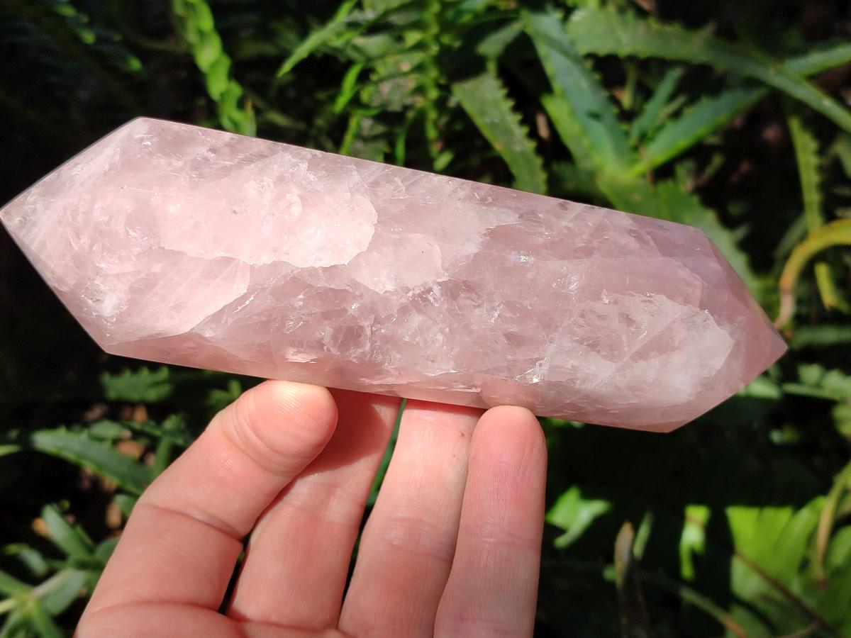 Polished Double Terminated Gemmy Rose Quartz Crystals x 4 From Madagascar - Toprock Gemstones and Minerals 