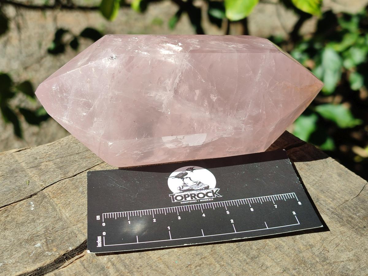 Polished Double Terminated Gemmy Rose Quartz Crystals x 4 From Madagascar - Toprock Gemstones and Minerals 