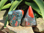 Polished Bloodstone Display Crystal Points and Standing Display Piece x 2 From Swaziland - Toprock Gemstones and Minerals 