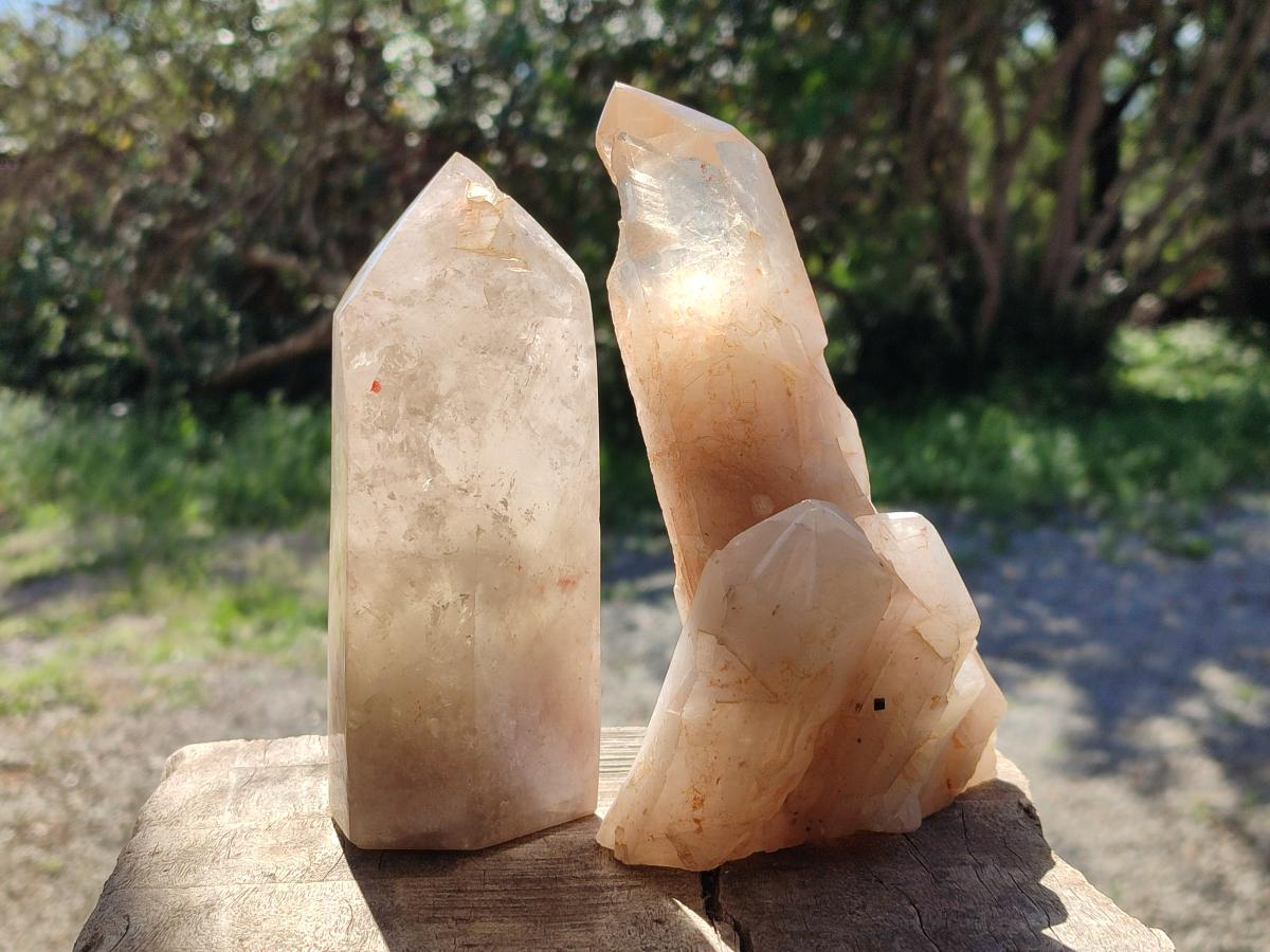 Polished Smokey Quartz Crystals x 2 From Angola - Toprock Gemstones and Minerals 