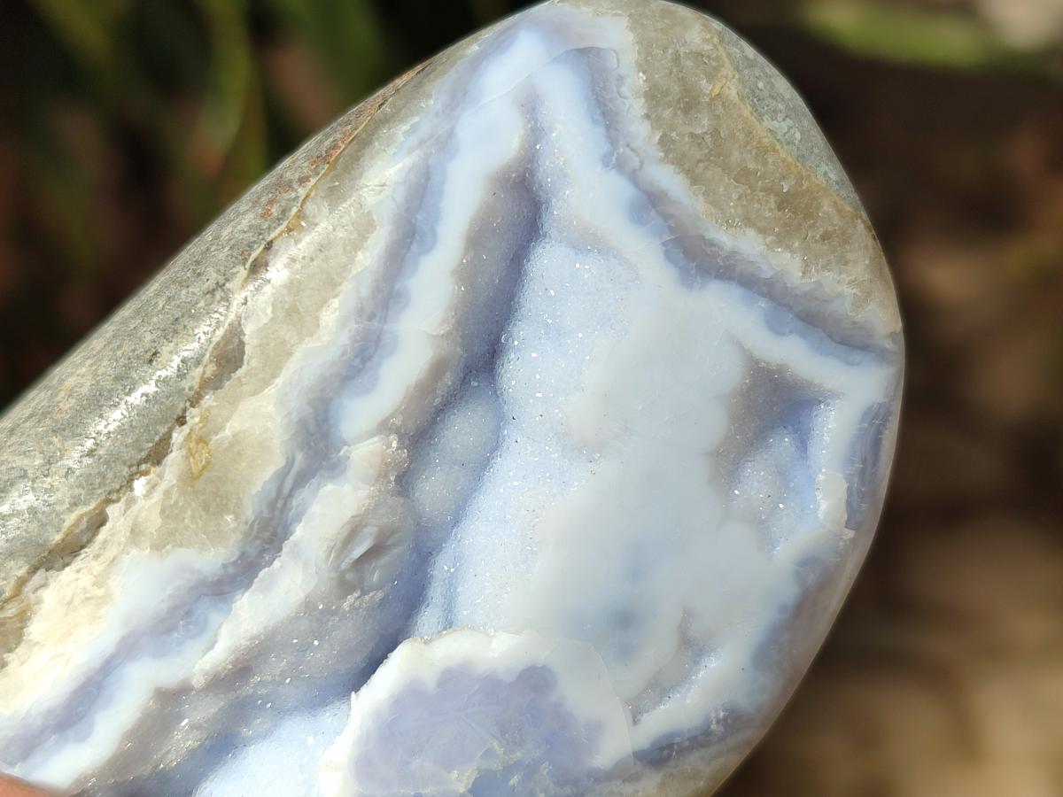 Polished Blue Lace Agate Free Forms x 4 From Nsanje, Malawi - Toprock Gemstones and Minerals 