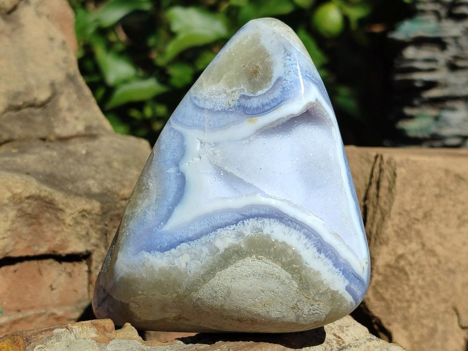Polished Blue Lace Agate Free Forms x 4 From Nsanje, Malawi - Toprock Gemstones and Minerals 