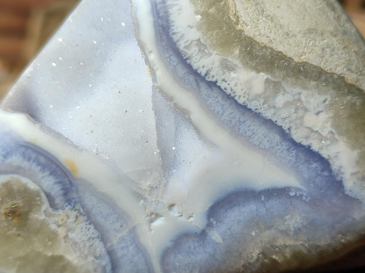 Polished Blue Lace Agate Free Forms x 4 From Nsanje, Malawi - Toprock Gemstones and Minerals 
