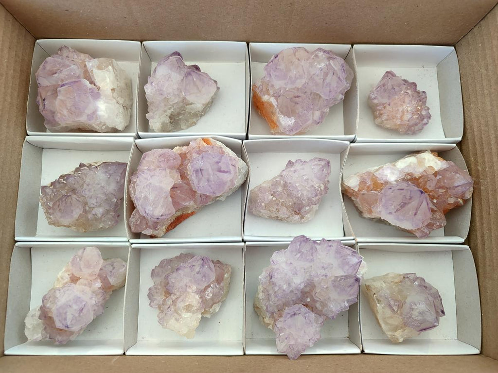 Natural Spirit Amethyst Clusters x 12 From Boekenhouthoek, South Africa - Toprock Gemstones and Minerals 