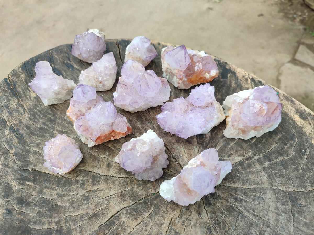 Natural Spirit Amethyst Clusters x 12 From Boekenhouthoek, South Africa - Toprock Gemstones and Minerals 