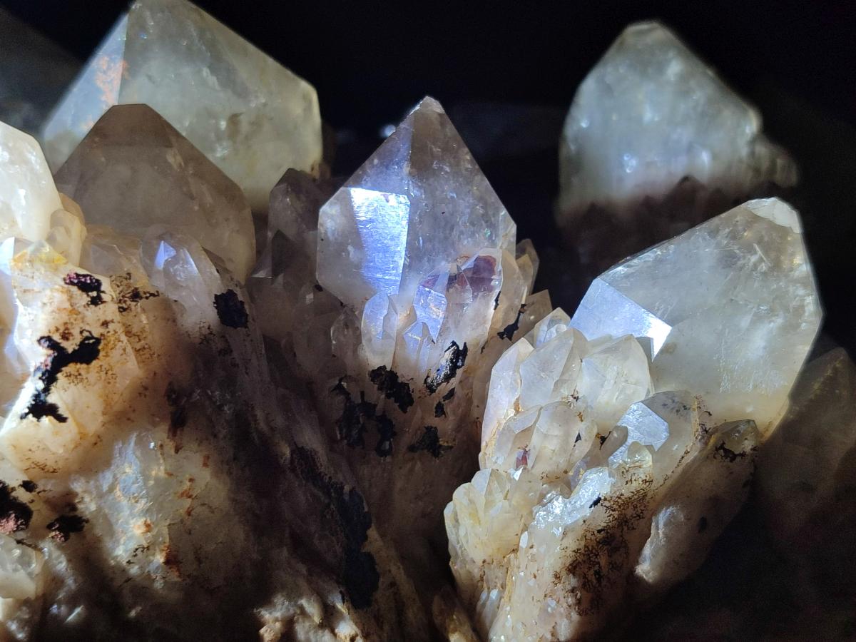 Natural XL Cascading White Phantom Smokey Luena Quartz Cluster x 1 From Luena, Congo - Toprock Gemstones and Minerals 