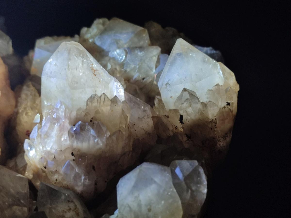 Natural XL Cascading White Phantom Smokey Luena Quartz Cluster x 1 From Luena, Congo - Toprock Gemstones and Minerals 