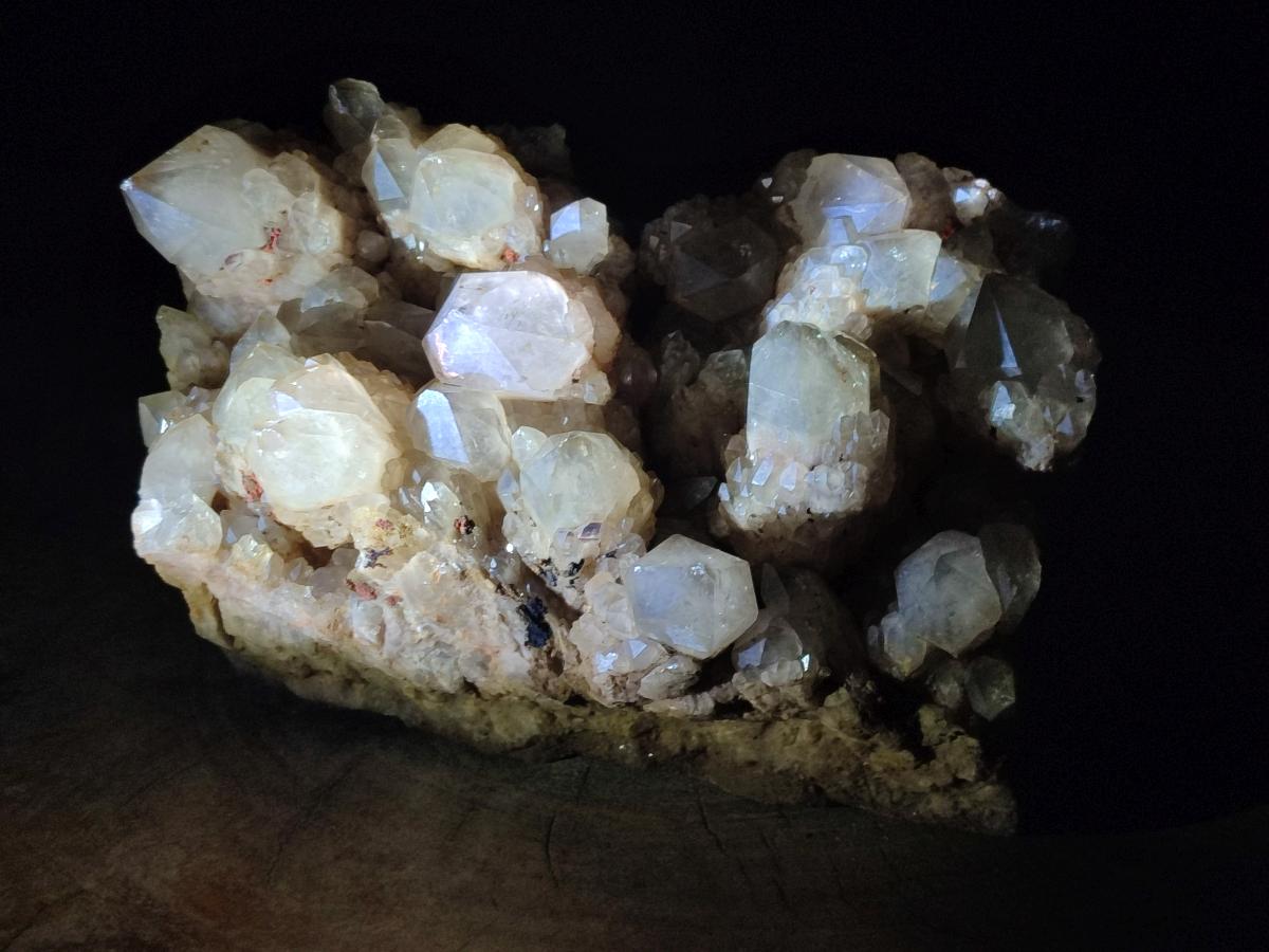 Natural XL Cascading White Phantom Smokey Luena Quartz Cluster x 1 From Luena, Congo - Toprock Gemstones and Minerals 