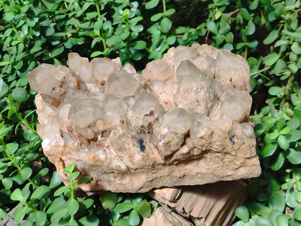 Natural XL Cascading White Phantom Smokey Luena Quartz Cluster x 1 From Luena, Congo - Toprock Gemstones and Minerals 
