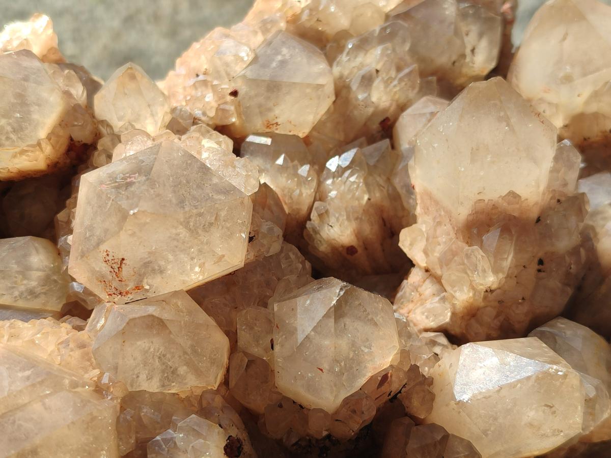 Natural XL Cascading White Phantom Smokey Luena Quartz Cluster x 1 From Luena, Congo - Toprock Gemstones and Minerals 