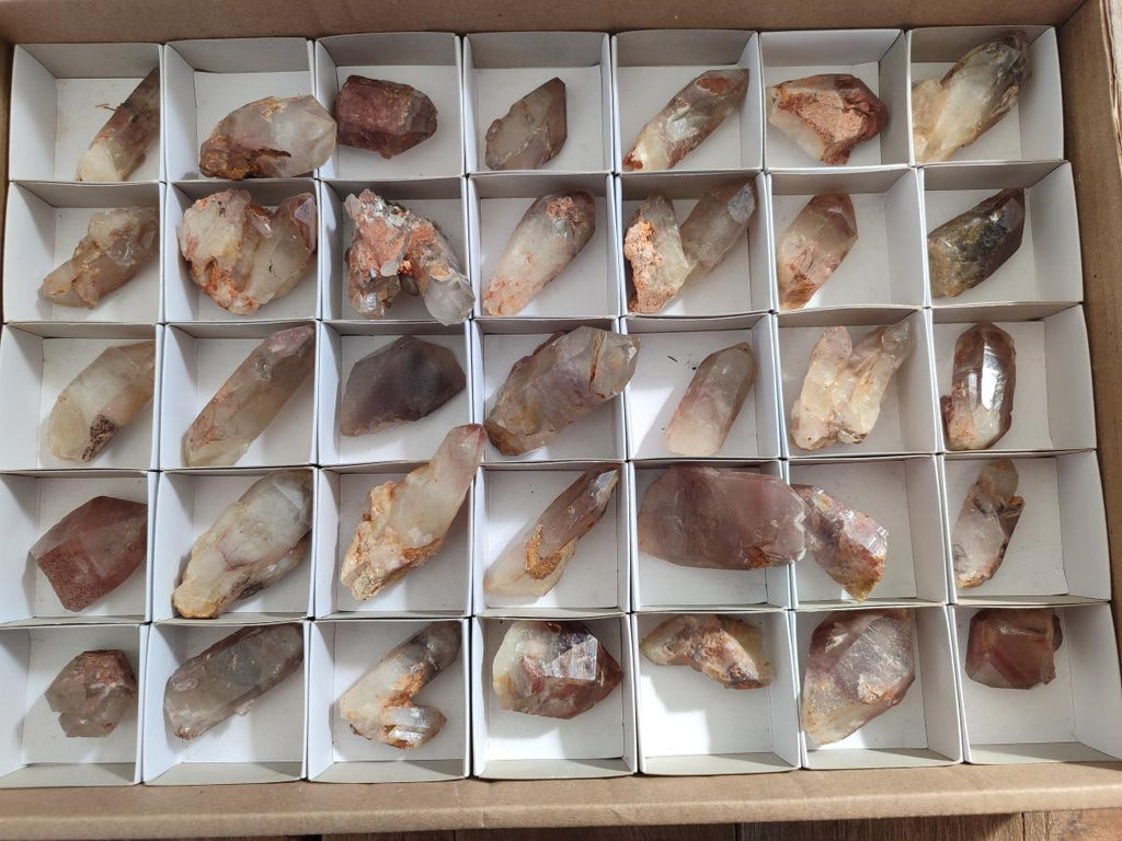 Natural Red Hematoid Quartz Crystals x 35 From Karoi, Zimbabwe - Toprock Gemstones and Minerals 