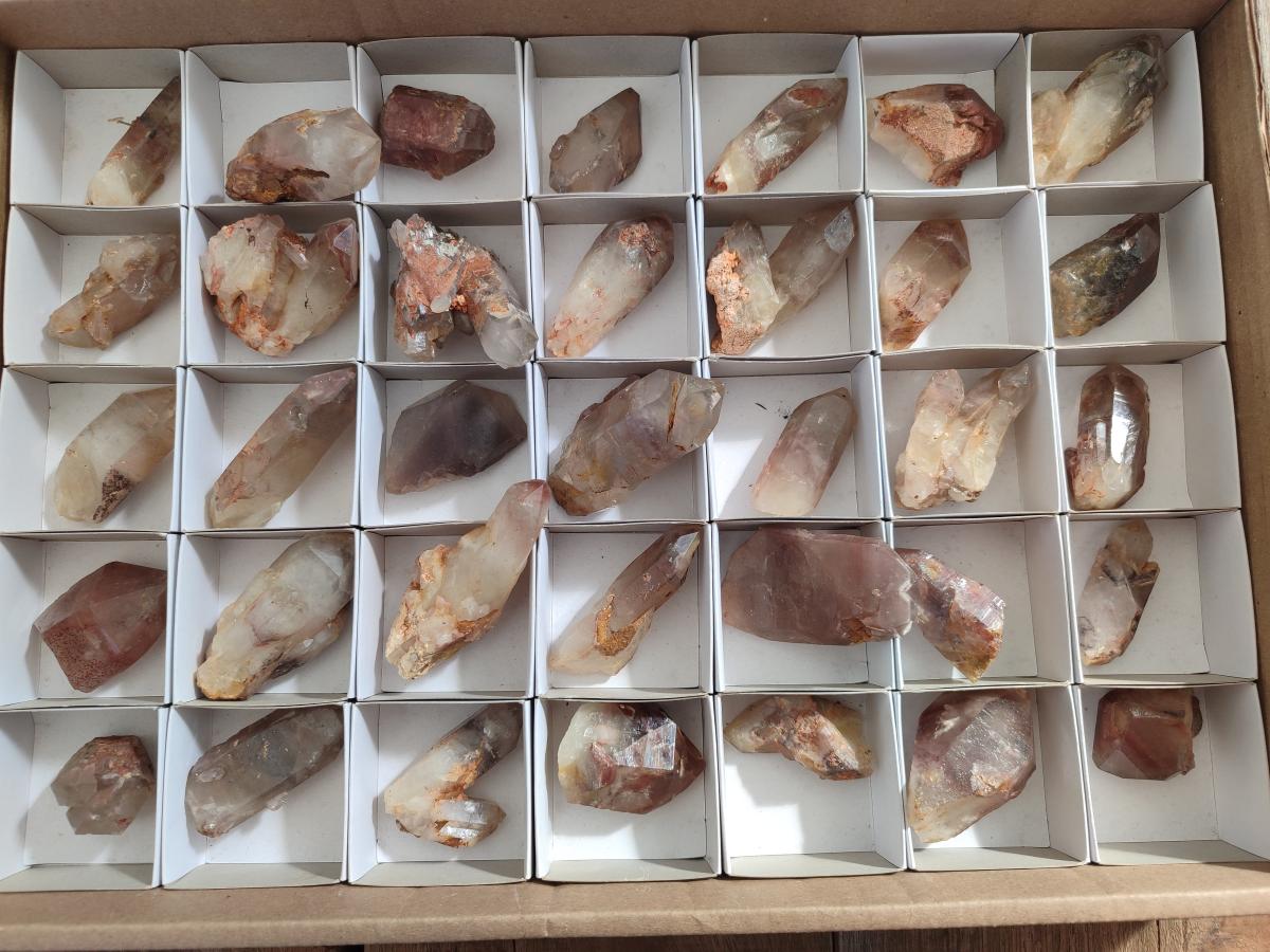 Natural Red Hematoid Quartz Crystals x 35 From Karoi, Zimbabwe - Toprock Gemstones and Minerals 