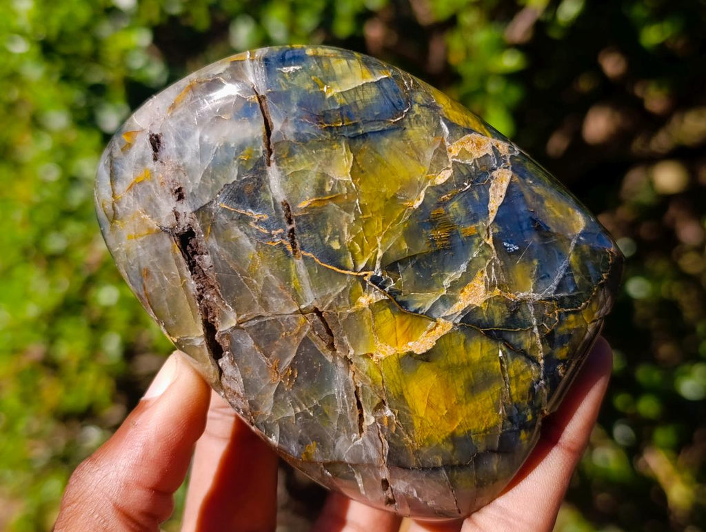 Polished Nellite Tigers Eye Standing Display Pieces x 3 From Prieska, South Africa - Toprock Gemstones and Minerals 