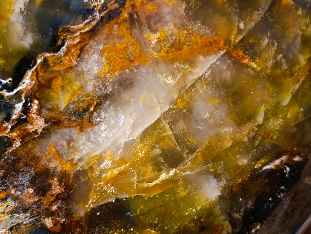 Polished Nellite Tigers Eye Standing Display Pieces x 3 From Prieska, South Africa - Toprock Gemstones and Minerals 