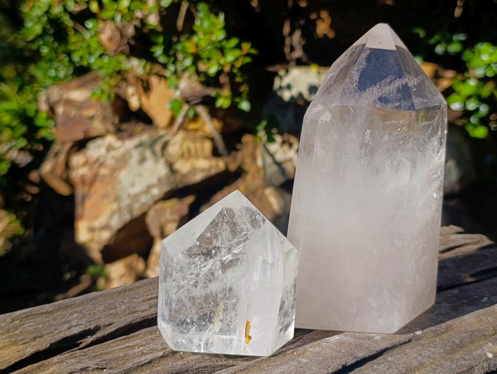 Polished Clear Quartz Display Crystals x 4 From Madagascar - Toprock Gemstones and Minerals 