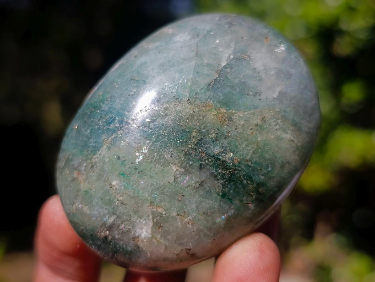 Polished Fuchsite Quartz Galets x 24 From Andakatany, Madagascar - Toprock Gemstones and Minerals 