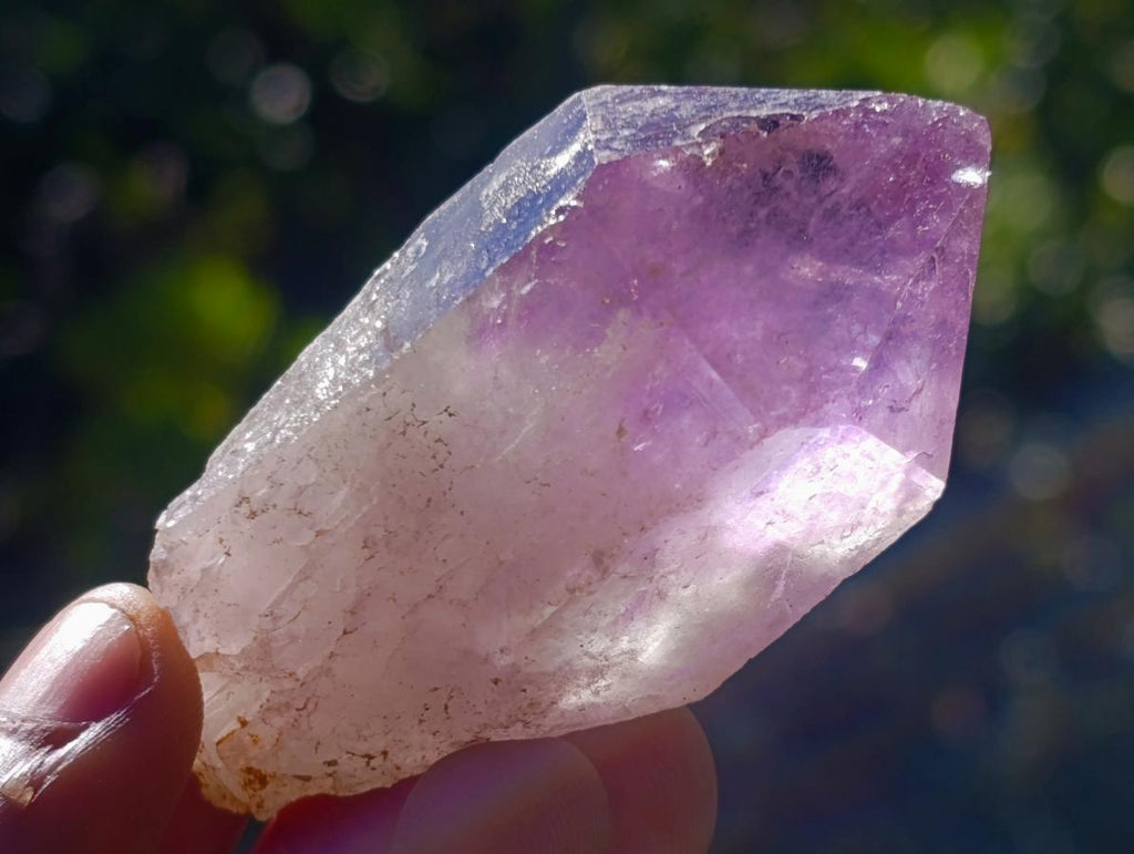 Natural Jacaranda Amethyst Single Crystals x 24 From Mumbwa, Zambia - Toprock Gemstones and Minerals 