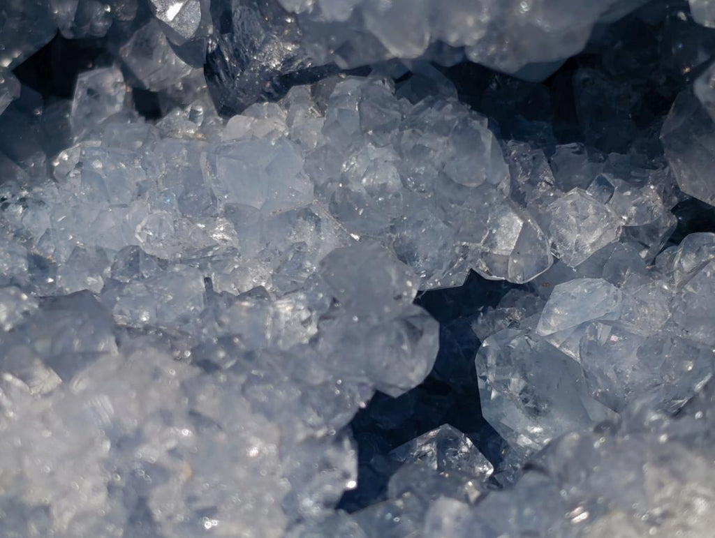 Natural Large Blue Celestite Geode Specimen x 1 From Sakoany, Madagascar - Toprock Gemstones and Minerals 