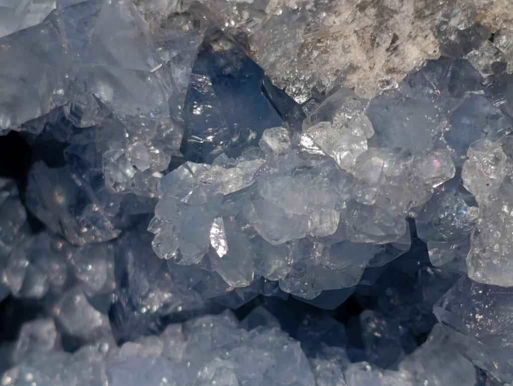 Natural Large Blue Celestite Geode Specimen x 1 From Sakoany, Madagascar - Toprock Gemstones and Minerals 
