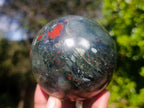 Polished Bloodstone Spheres x 2 From Swaziland - Toprock Gemstones and Minerals 