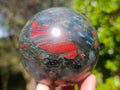 Polished Bloodstone Spheres x 2 From Swaziland - Toprock Gemstones and Minerals 