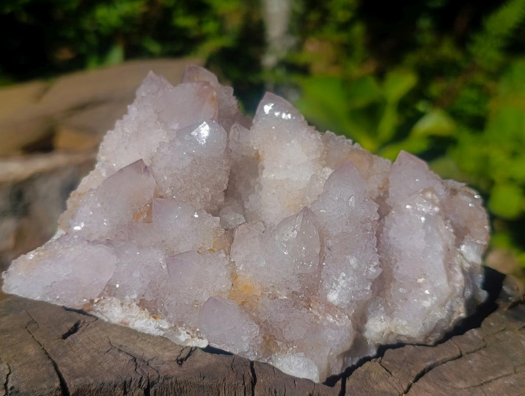 Natural Pale Lilac Spirit Amethyst Clusters x 2 From Boekenhouthoek, South Africa - Toprock Gemstones and Minerals 