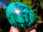 Polished Flower Banded Malachite Gemstone Eggs x 4 From Congo - Toprock Gemstones and Minerals 