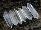 Polished Pendant Size Double Terminated Clear Quartz Crystals x 35 From Madagascar - Toprock Gemstones and Minerals 