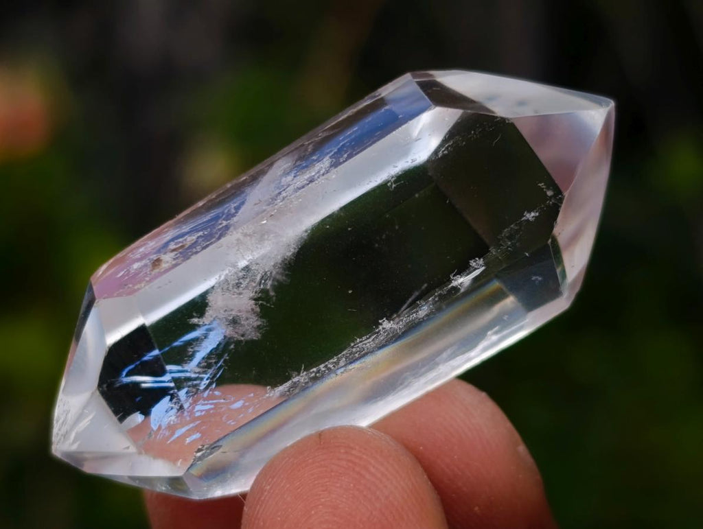 Polished Pendant Size Double Terminated Clear Quartz Crystals x 35 From Madagascar - Toprock Gemstones and Minerals 
