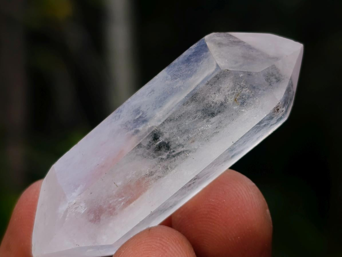 Polished Pendant Size Double Terminated Clear Quartz Crystals x 35 From Madagascar - Toprock Gemstones and Minerals 