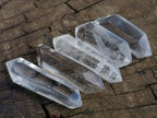 Polished Pendant Size Double Terminated Clear Quartz Crystals x 35 From Madagascar - Toprock Gemstones and Minerals 