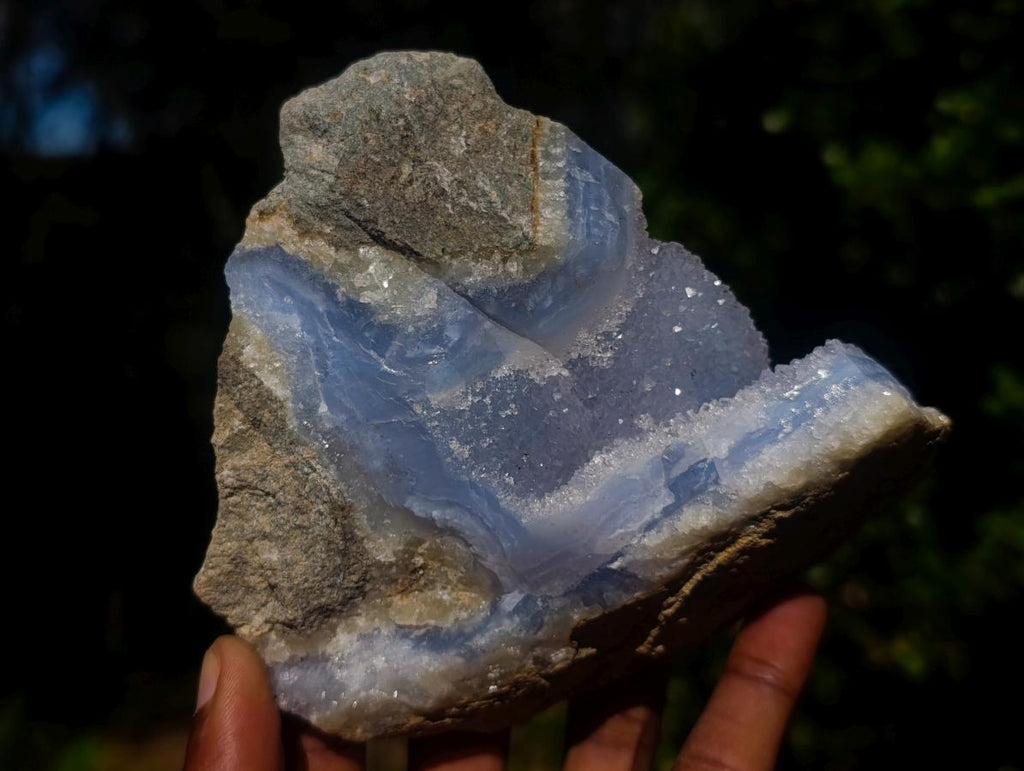 Natural Blue Lace Agate Specimens x 6 From Nsanje, Malawi - Toprock Gemstones and Minerals 