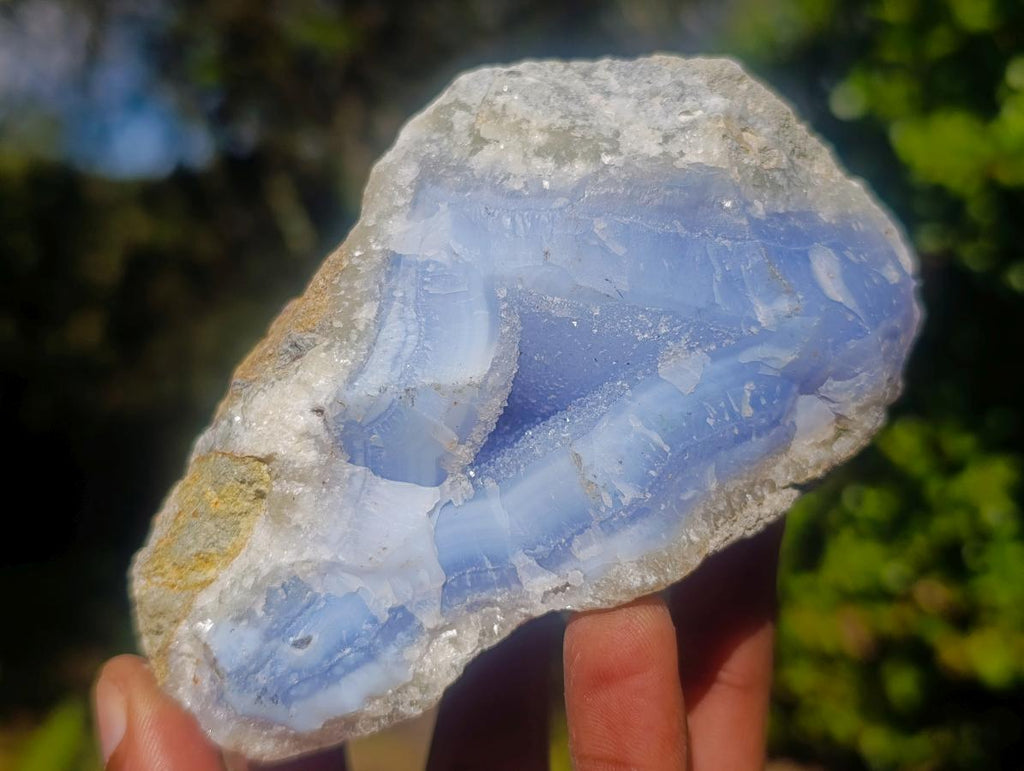Natural Blue Lace Agate Specimens x 6 From Nsanje, Malawi - Toprock Gemstones and Minerals 