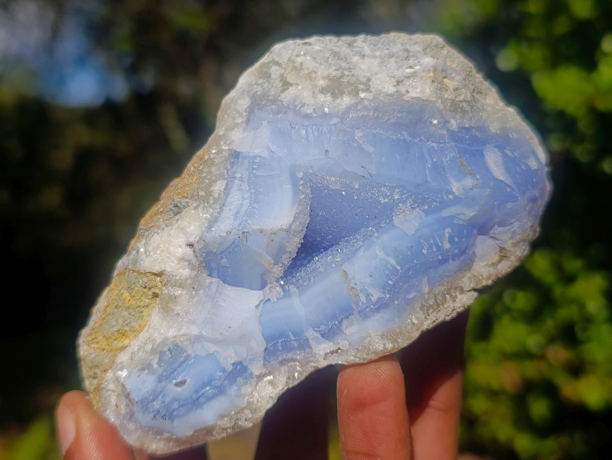 Natural Blue Lace Agate Specimens x 6 From Nsanje, Malawi - Toprock Gemstones and Minerals 