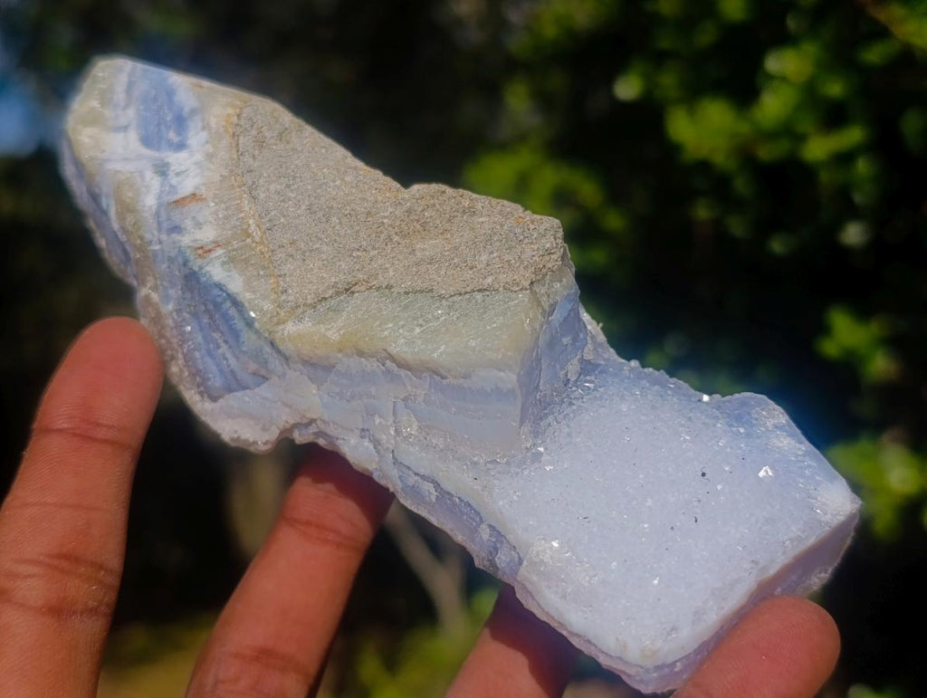 Natural Blue Lace Agate Specimens x 6 From Nsanje, Malawi - Toprock Gemstones and Minerals 