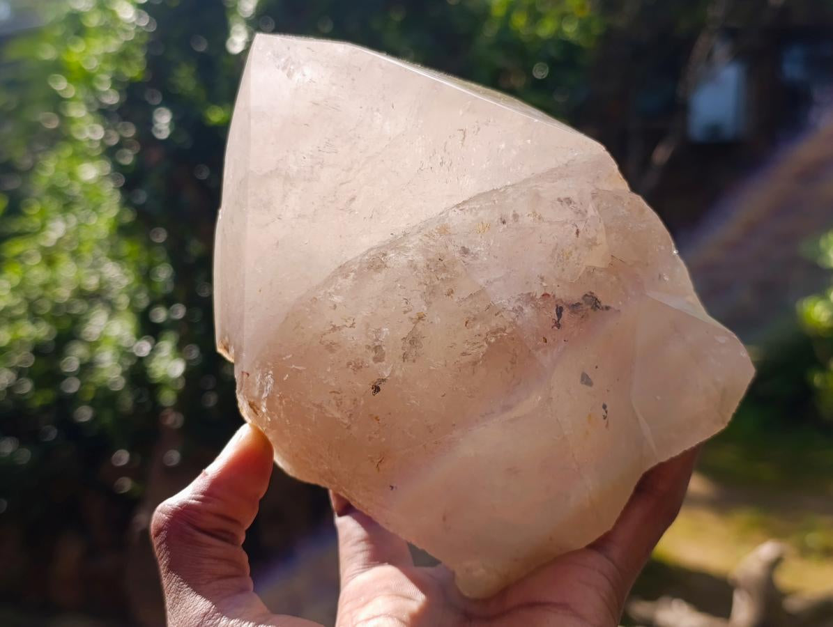 Polished On One Side Large Smokey Quartz Crystal x 1 From Angola - Toprock Gemstones and Minerals 