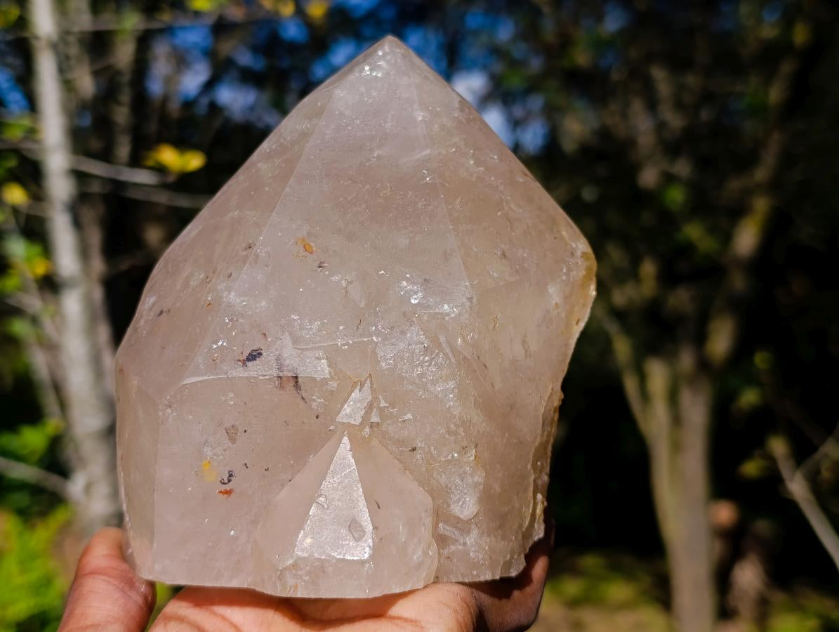 Polished On One Side Large Smokey Quartz Crystal x 1 From Angola - Toprock Gemstones and Minerals 