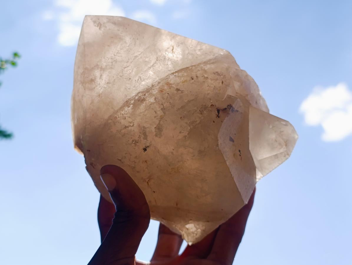Polished On One Side Large Smokey Quartz Crystal x 1 From Angola - Toprock Gemstones and Minerals 
