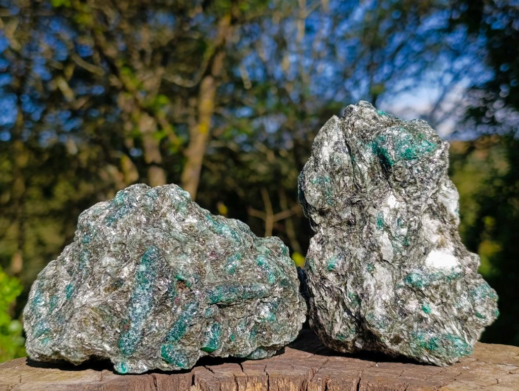 Natural Emerald Mica 'Mutokolite' Cobbed Specimens x 6 From Mutoko, Zimbabwe - Toprock Gemstones and Minerals 