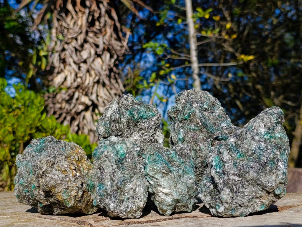 Natural Emerald Mica 'Mutokolite' Cobbed Specimens x 6 From Mutoko, Zimbabwe - Toprock Gemstones and Minerals 
