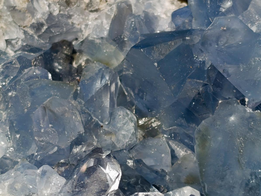 Natural Large Blue Celestite Specimen x 1 From Sakoany, Madagascar - Toprock Gemstones and Minerals 