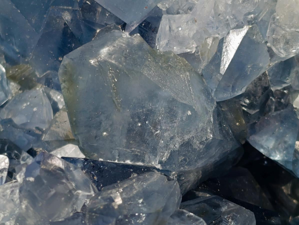 Natural Large Blue Celestite Specimen x 1 From Sakoany, Madagascar - Toprock Gemstones and Minerals 