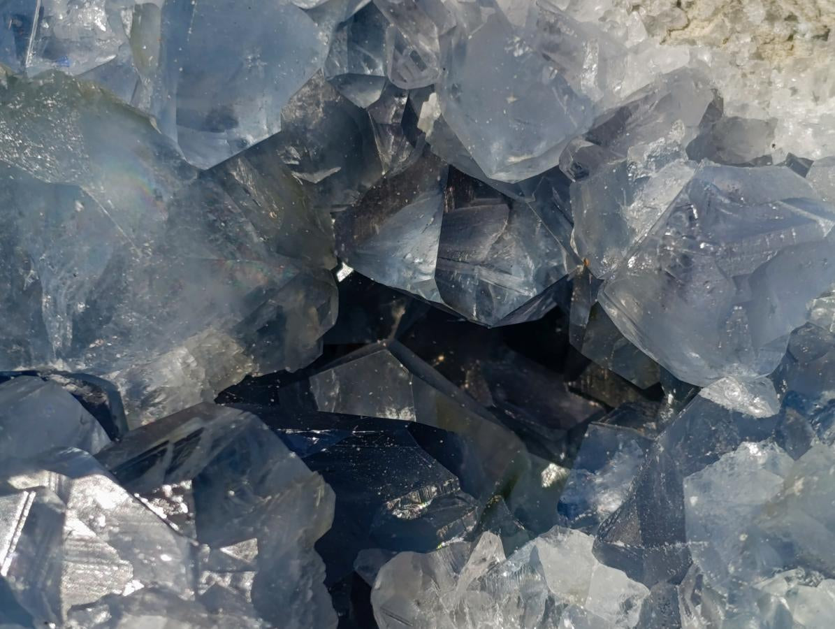 Natural Large Blue Celestite Specimen x 1 From Sakoany, Madagascar - Toprock Gemstones and Minerals 